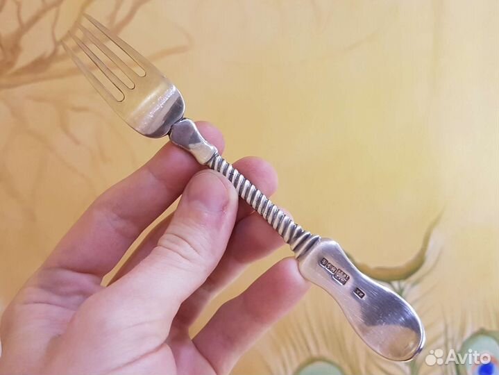 Серебряная вилка 1846 год 84 проба Неувонен Матиас