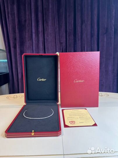 Золотое колье cartier с бриллиантами