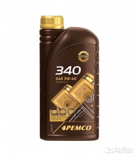 5W-40 SN/CH-4, A3/B4 1л (синт. мотор. масло) pemco