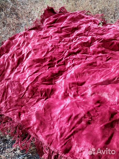 Плюшевая скатерть СССР винтаж