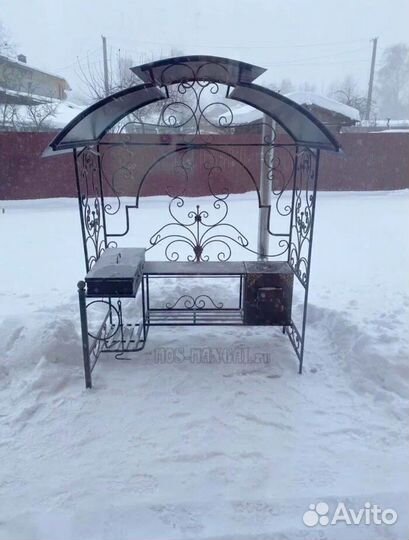 Мангал с печкой