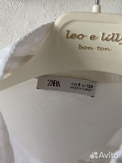 Zara рубашка на девочку 128