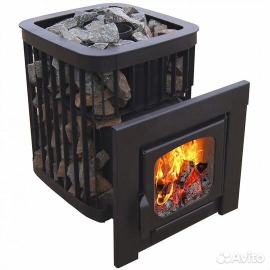 Печь дровяная варвара Мини Каменка стальная дверь