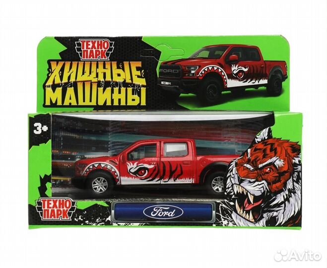 Машина мет. ин. ford F150 raptor хищники 12 см, F1