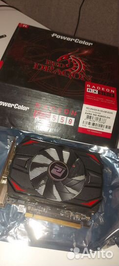 Видеокарта AMD radeon RX550 RED dragon 4GB