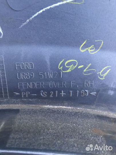 Накладка перед крыла правого Ford Ranger 2006-2012