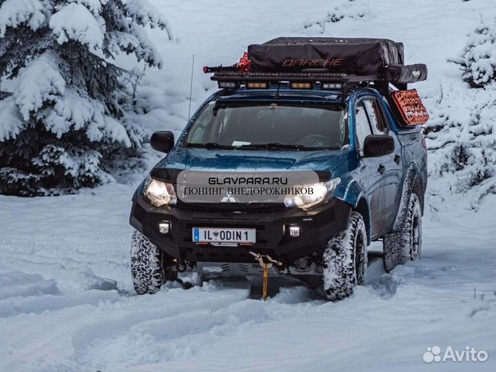 Бампер силовой передний rival алюминиевый черный M