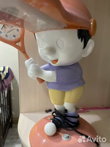 Лампа настольная с часами