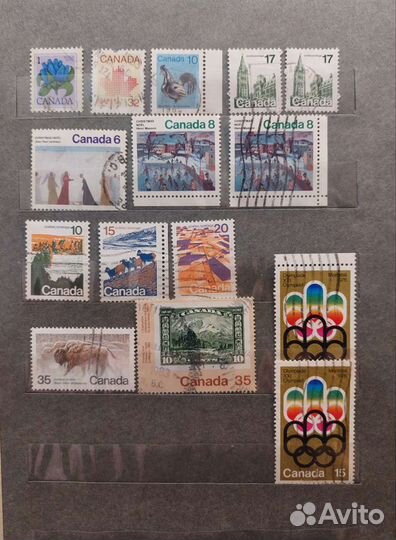 Почтовые марки Канада и Америка