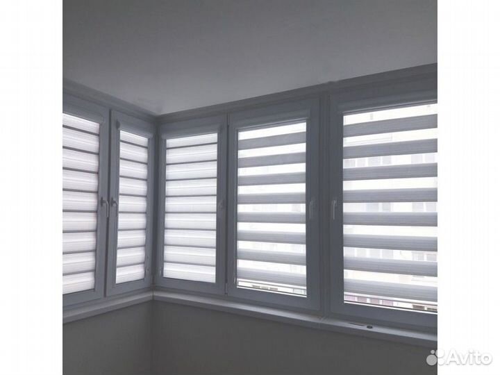 Рулонные шторы день ночь зебра H61944-Т35424