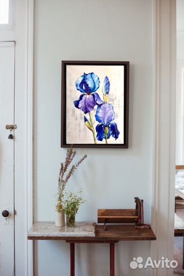 Картина маслом Ирисы