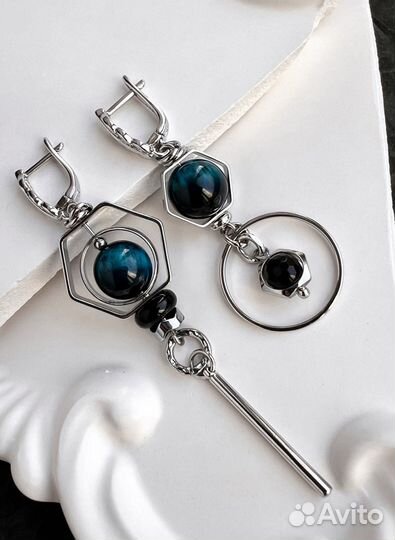 Серьги из натуральных камней