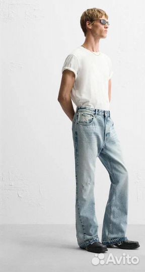 Джинсы zara flared fit (bootcut)