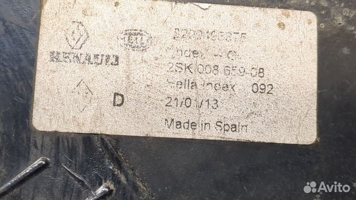 Фонарь (задний) правый Renault Scenic