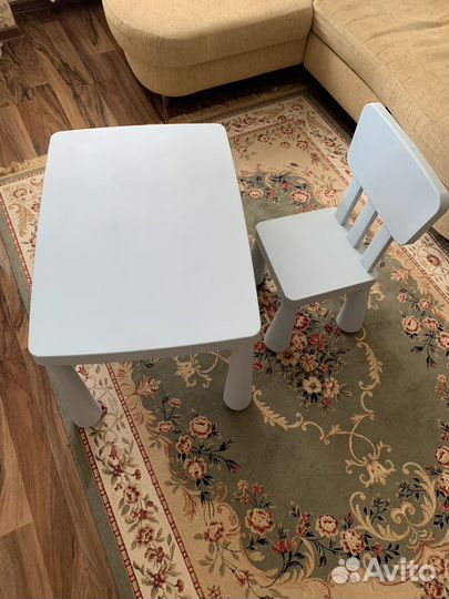 Детский стол и стул IKEA маммут