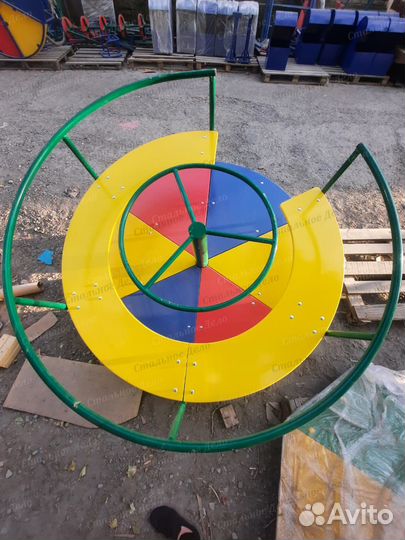 Детская горка, карусель, балансир G3728