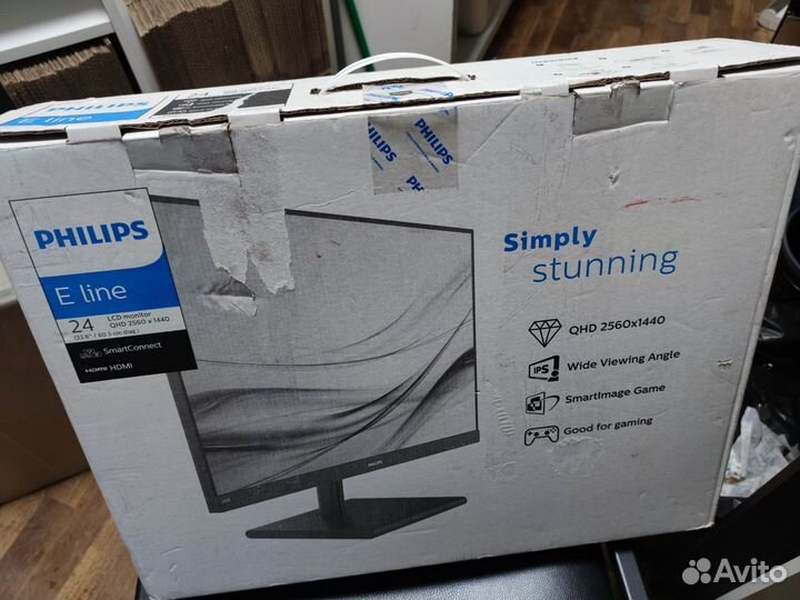 Монитор Philips 245E1S, 23.8 разбит