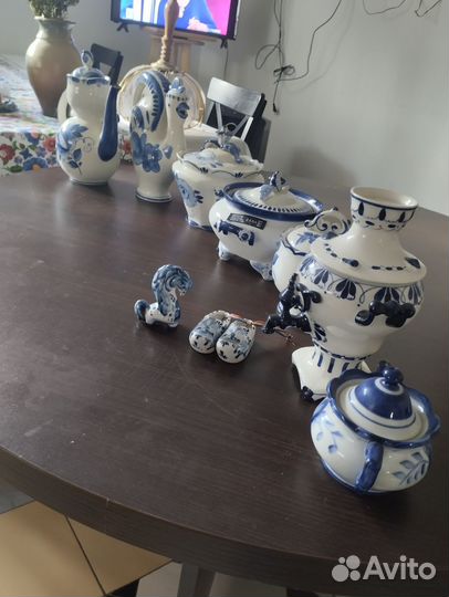 Гжель СССР посуда