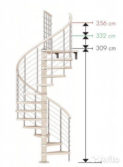 Винтовая лестница spiral effect d120