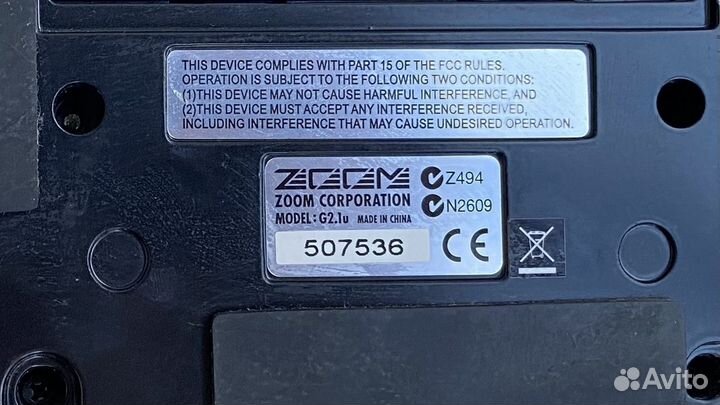 Гитарный процессор zoom G2.1u