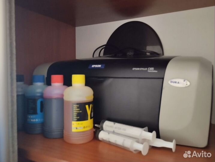 Цветной струйный принтер epson stylus c65
