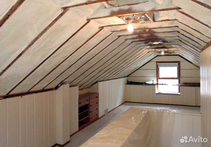 Утепление пенополиуретаном крыши дома