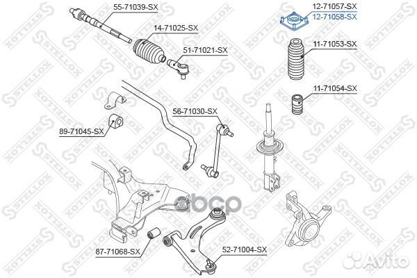 12-71058-SX опора амортизатора переднего правог