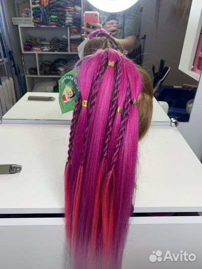 Афрорезинка, резинка с косичками