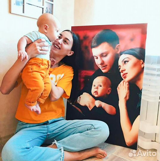 Портрет по фото на холсте в Новосибирске