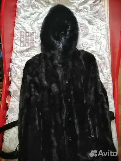 Шуба норковая с капюшоном 48 50 бу