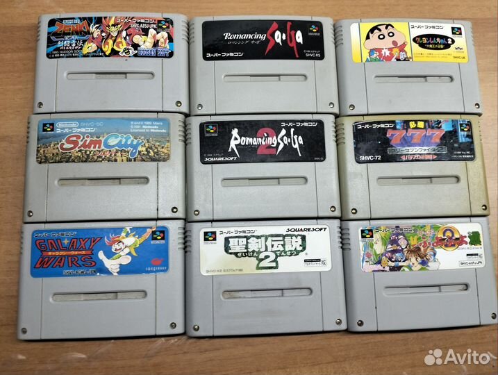 Картриджи super Nintendo Famicom
