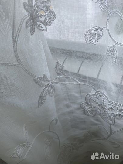 Льняная тюль