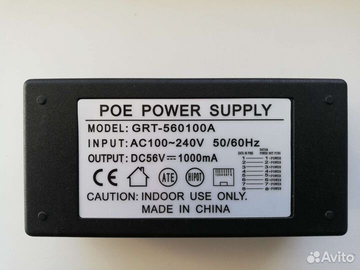 Poе инжектор 56В 1А