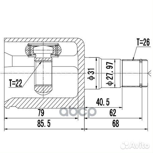 Шрус внутренний Z87974R Zikmar