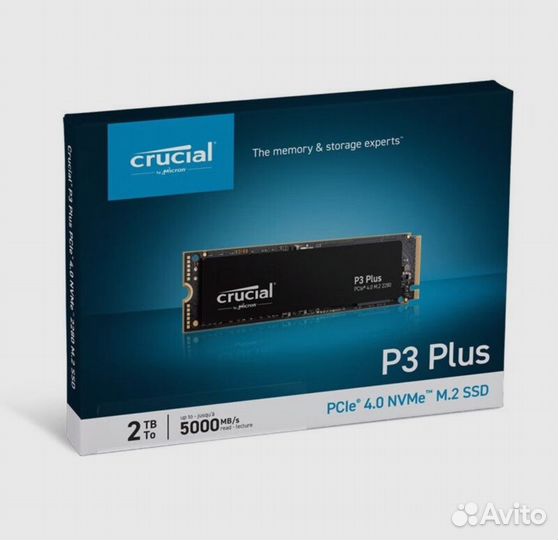 Новый SDD Crucial 2tb nvme pcie 4.0