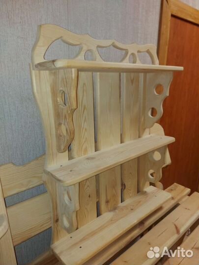 Полка настенная деревянная