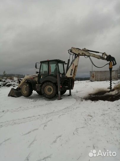 Услуги экскаватора-погрузчика. Гидромолот, ямобур