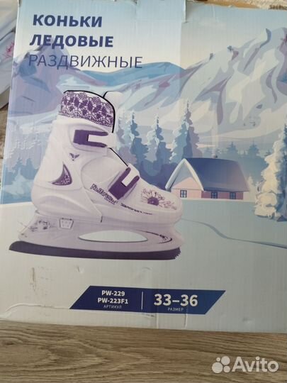 Коньки ледовые раздвижные