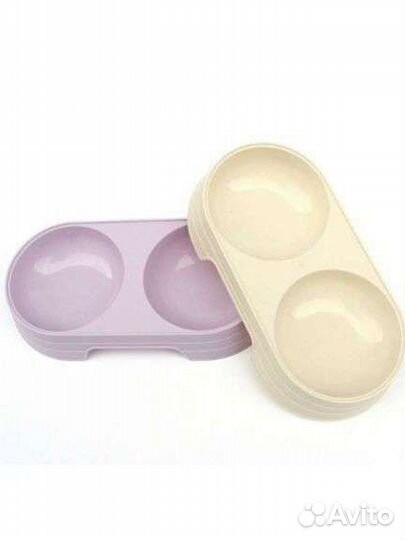 Миска двойная для кошек и собак