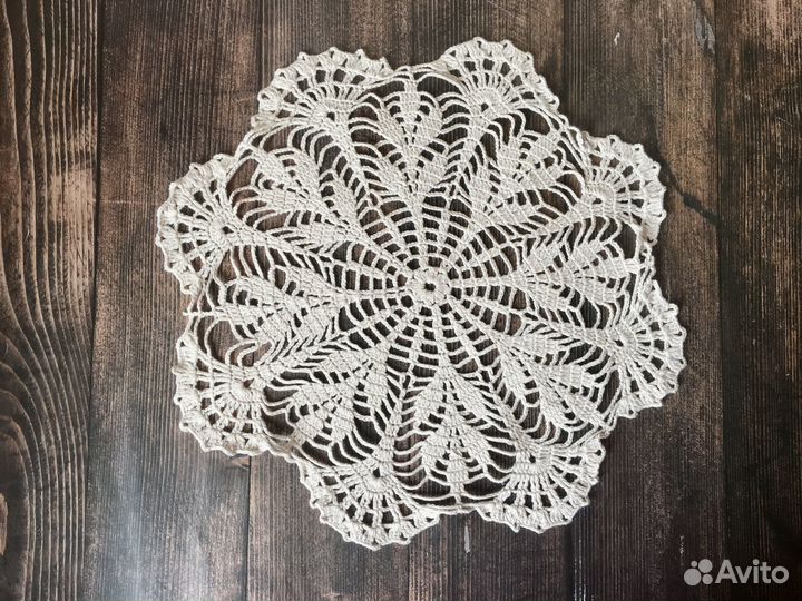 Салфетка вязаная крючком, ажурная салфетка