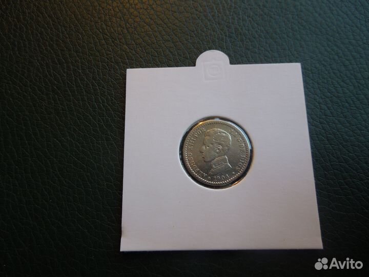 1 песета 50 сентимо 1880-1904 Испания серебро