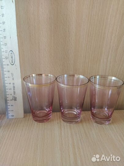 Цветное стекло СССР рюмки, фужеры