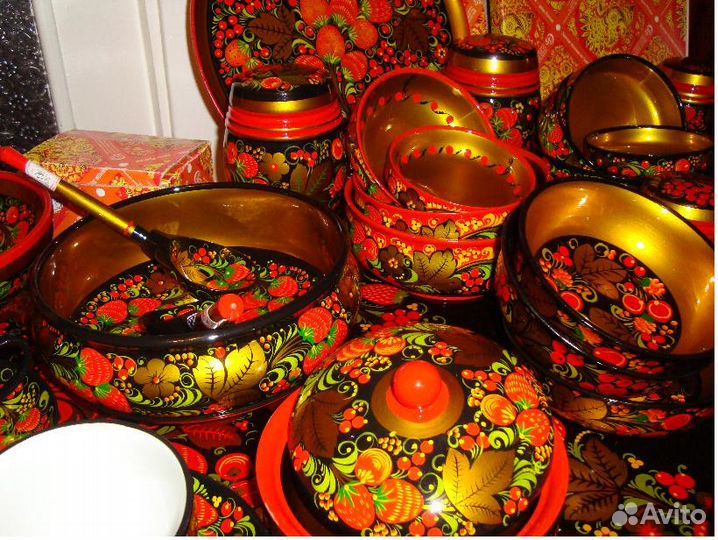 Хохлома ложка деревянная