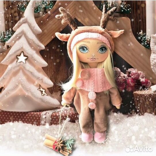 Текстильная интерьерная кукла ручной работы