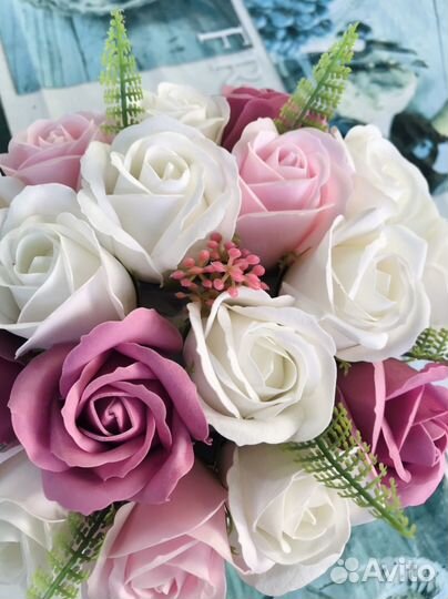 Букет из мыльных роз 17 шт