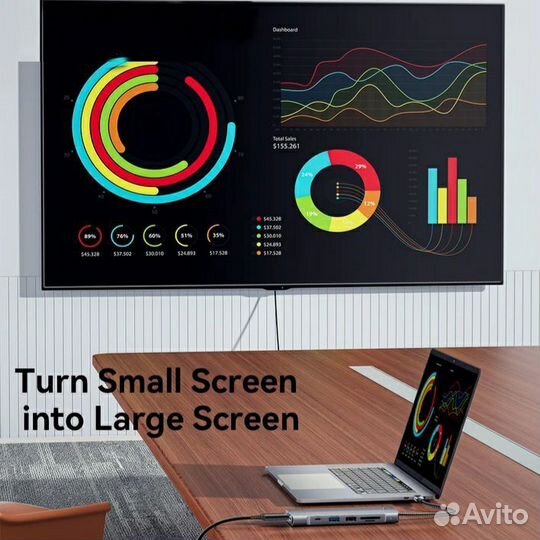 Внешний корпус для ссд NVMe + SATA HUB 8-в-1