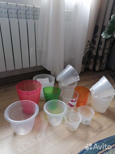 Горшки пластиковые