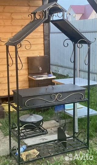 Мангал в стиле лофт