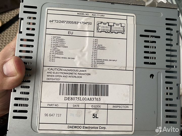 Магнитола шевроле авео т250