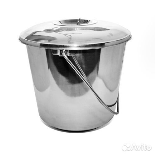 Ведро подойник 12 л нержавеющая сталь